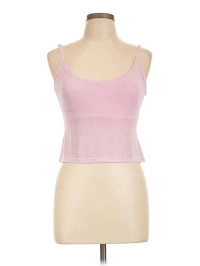 Pre-owned Guizio Tank Top Pink Strapless Neckline Tops