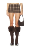 Guizio Tartan Mini Skirt In Brown