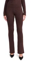 Guizio Thalia Rib Pants Chocolate In Chocolate