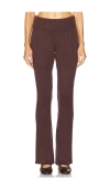 Guizio Thalia Rib Pants Chocolate In Chocolate