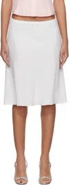 Guizio White Paloma Midi Skirt In White