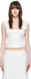 Guizio White Paloma Tank Top In White