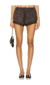 Guizio X Revolve Satin Printed Short In Leopard Ombre