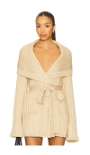 Guizio X Revolve Tullia Slouchy Cardigan In Brown