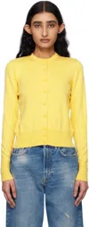 Guizio Yellow Emelie Cropped Cardigan In Yellow