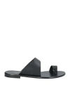 Guja Milano Woman Thong Sandal Black Size 10 Cowhide In Black