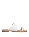 Guja Milano Woman Thong Sandal White Size 8 Cowhide