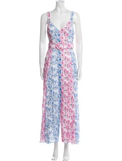 Pre-owned Gül Hürgel Linen Long Dress In Pink