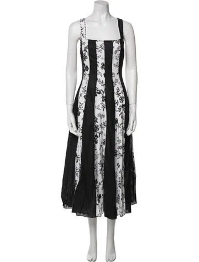 Pre-owned Gül Hürgel Linen Long Dress W/ Tags In Black