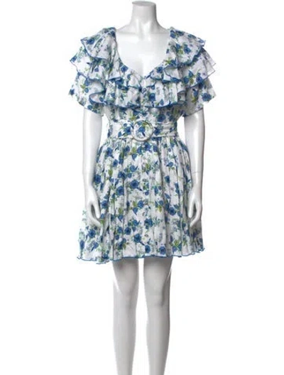 Pre-owned Gül Hürgel Linen Mini Dress In Blue