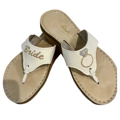 Gulf Coast Sandal Factory Women's Handcrafted Bride Sandals In White/ivory