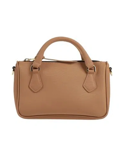 Gum Design Woman Handbag Camel Size - Textile Fibers In Beige
