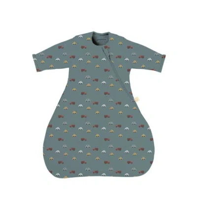 Gunamuna Unisex Baby Long Sleeve Transitional Swaddle Sleep Sack, Easy Diaper Changes, 2.5 Tog In Blue