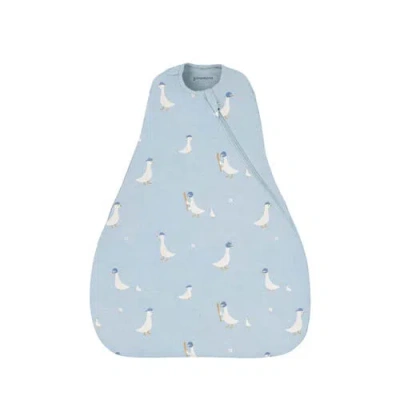 Gunamuna Unisex Baby Transitional Swaddle Sleep Sack, Easy Diaper Changes, 1.0 Tog In Blue