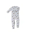 Gunamuna Unisex Romper Footie Convertible Pajama - Baby In Gray