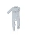 Gunamuna Unisex Romper Footie Convertible Pajama - Baby In Gray
