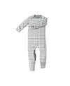 Gunamuna Unisex Romper Footie Convertible Pajama - Baby In Gray