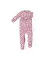 Gunamuna Unisex Romper Footie Convertible Pajama - Baby In Pink