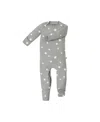 Gunamuna Unisex Romper Footie Convertible Pajama In Gray