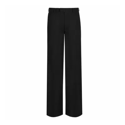 Gunda Hafner Ltd Women's Black Mid Rise Straight Leg Merino Trousers