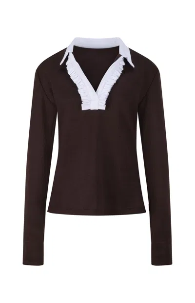 Gunda Hafner Ltd Women's Brown Hot Chocolate Polo Shirt