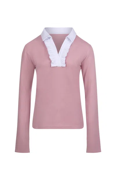 Gunda Hafner Ltd Women's Light Pink Cotton Jersey Polo Shirt