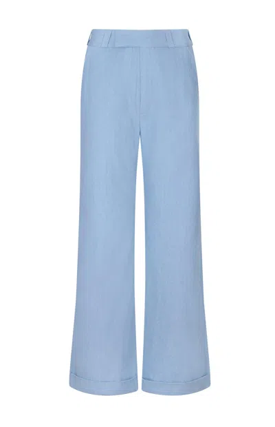 Gunda Hafner Ltd Women's Light-blue Mid-rise Denim Trousers In Multi