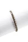 Gunda Womens Sterling Silver Yellow Gold Raw Diamond Tennis Bracelet 6mm In Silver
