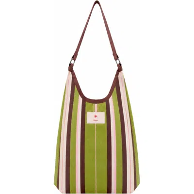 Gunes Swim Women's Green / Pink / Brown Willow Hobo Bag In Green/pink/brown