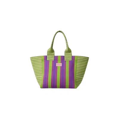 Gunes Swim Women's Green / Purple Apple Bundle Tote In Multi