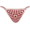 Gunes Swim Women's Raspberry Granny Square Bikini Bottom