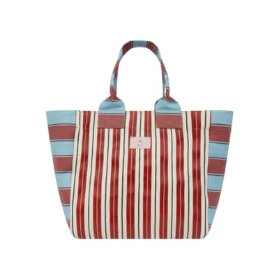 Gunes Swim Women's Red / Blue Nautical Rose Medium Bundle Tote In Red/blue