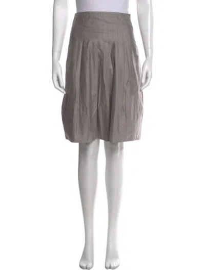 Pre-owned Gunex Knee-length Skirt In Gray