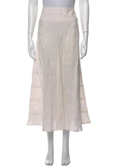 Pre-owned Gunex Patterned Long Skirt In Neutral