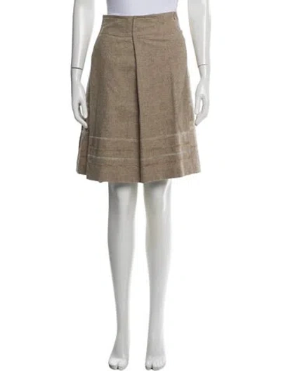 Pre-owned Gunex Virgin Wool Knee-length Skirt In Neutral