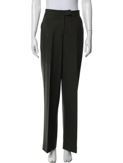 Pre-owned Gunex Virgin Wool Straight Leg Pants In Black