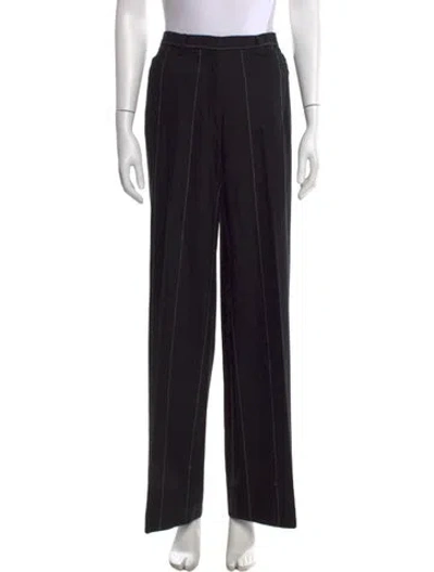 Pre-owned Gunex Virgin Wool Wide Leg Pants In Black