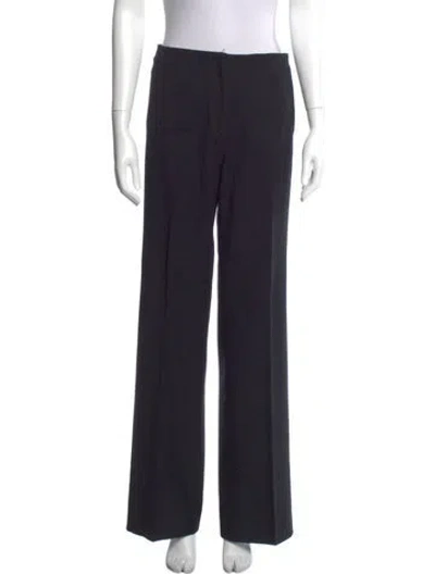 Pre-owned Gunex Virgin Wool Wide Leg Pants In Blue