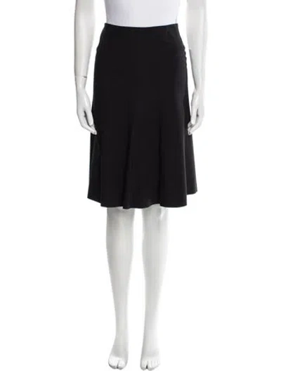 Pre-owned Gunex Wool Knee-length Skirt W/ Tags In Black
