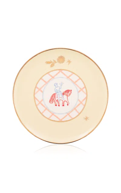 Gunia Project Horseman Plate With Flowers In Multi