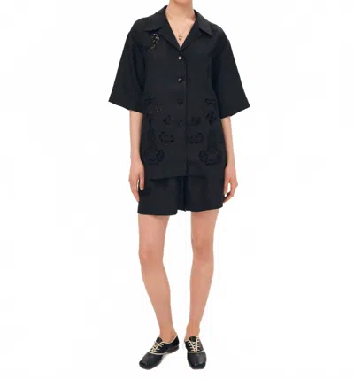 Gunia Project Ila Linen Shorts In Black