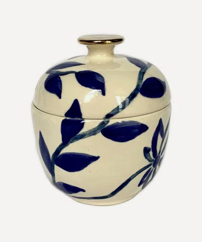 Gunia Project Indigo Sugar Bowl With Lid