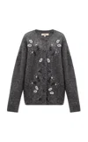 Gunia Project Squill Embroidered Alpaca-blend Cardigan In Gray