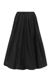 Gunia Project Teresa Bubble-hem Silk Skirt In Black