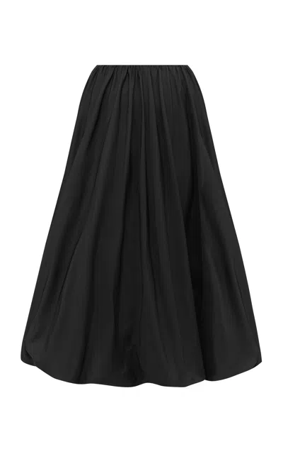 Gunia Project Teresa Bubble-hem Silk Skirt In Black