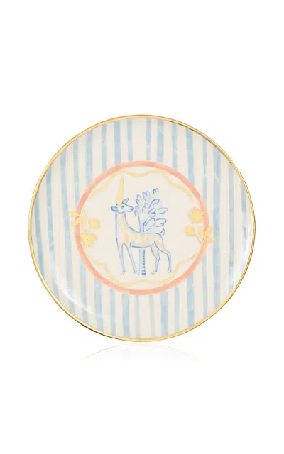 Gunia Project Unicorn Plate In Blue In Multi