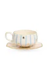 Gunia Project Wish Tea Cup And Saucer Set In Multi