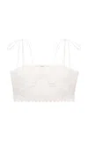 Gunia Project Yasna Embroidered Hemp Cropped Tank Top In White
