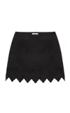 Gunia Project Yasna Embroidered Hemp Mini Skirt In Black
