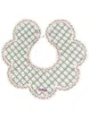Gunia Scalloped Floral-print Collar In Nude